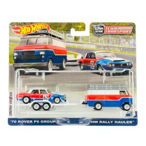 1/64 HOT WHEELS PREMIUM TEAM TRANSPORT - '70 ROVER P6 GROUP 2 / HW RALLY HAULER
