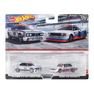 1/64 Hot Wheels Premium 2-Pack fémautó készlet, HKF55 BMW 3.0 CSl és BMW 320 Group 5